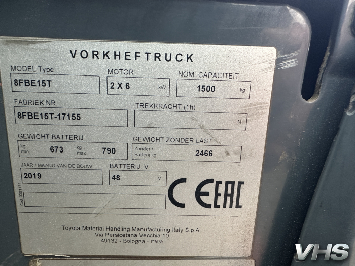 Toyota 8FBE15T